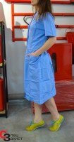 халат робочий жіночий блакитний