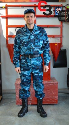 костюм камуфляж синій охорона під заправку