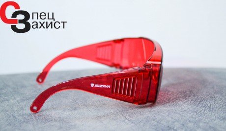 Червоні окуляри для роботи з лазером